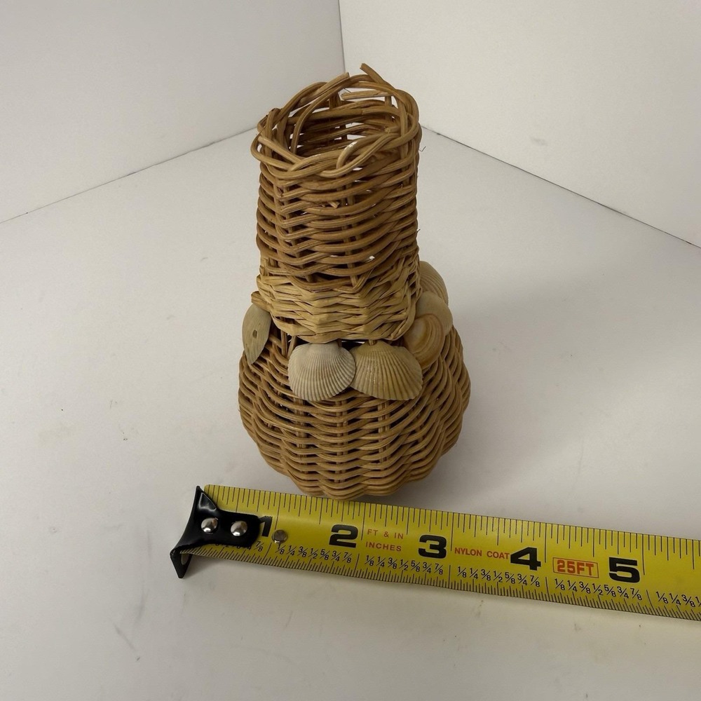 Lot of 6 Vintage Rattan,Wicker, Bamboo Handmade Baskets Boho Cottage Decor - Picture 7 of 16